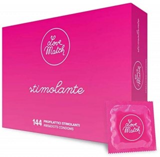 Prezerwatywy Love Match z reliefem 144 sztuki