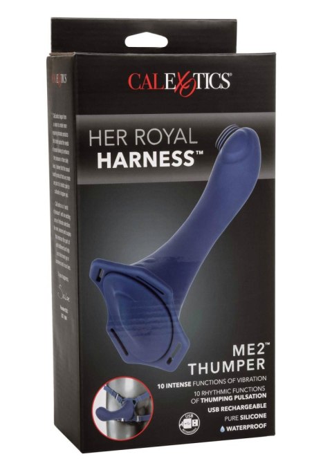 Strap-on Her Royal Harness Me2 Thumper niebieski silikonowy USB