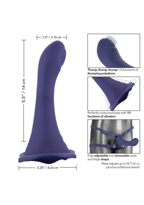 Strap-on Her Royal Harness Me2 Thumper niebieski silikonowy USB