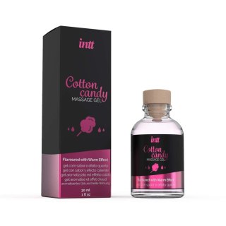 Żel do masażu smak waty cukrowej rozgrzewający Intt 30 ml