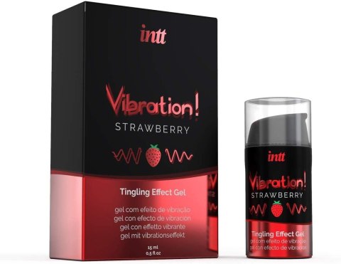 Żel stymulujący truskawkowy Intt Vibration 15 ml