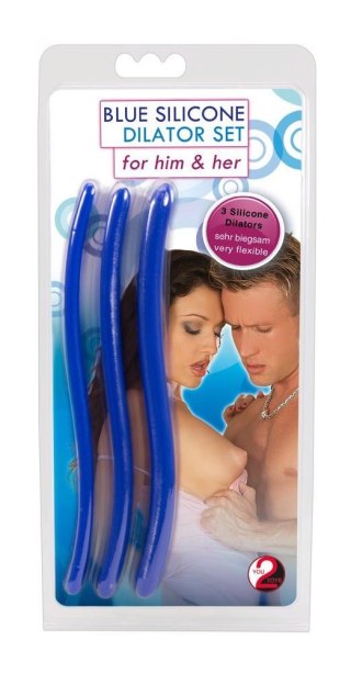 Zestaw silikonowych dilatorów cewki You2Toys niebieski 16,5 cm