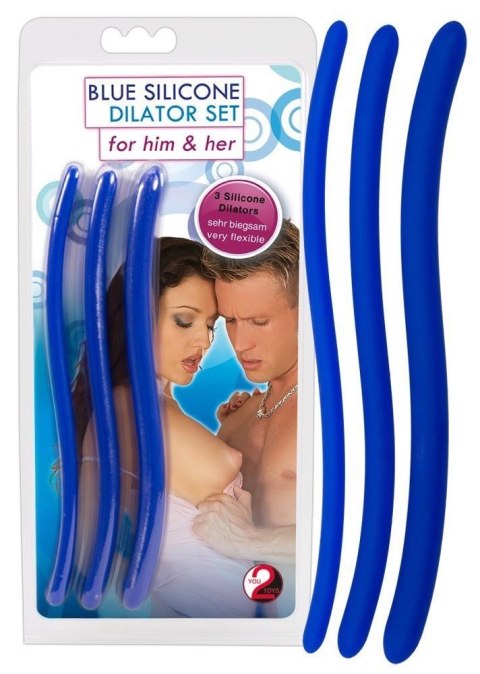 Zestaw silikonowych dilatorów cewki You2Toys niebieski 16,5 cm