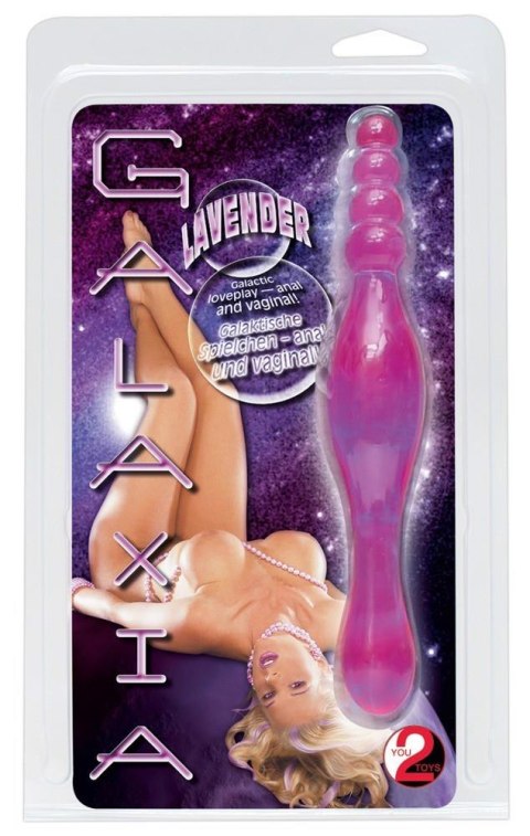Dildo analne dwustronne Galaxia Lavender You2Toys 20 cm