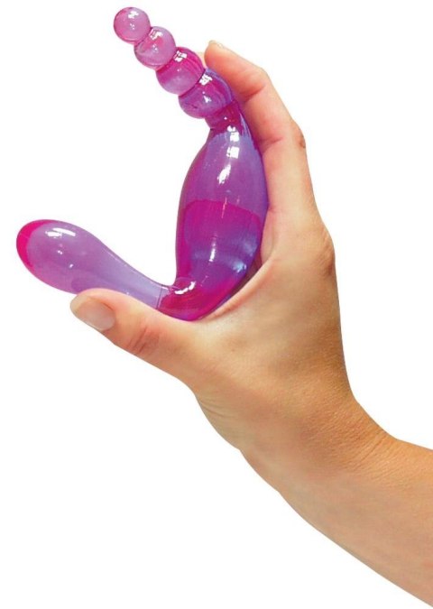 Dildo analne dwustronne Galaxia Lavender You2Toys 20 cm
