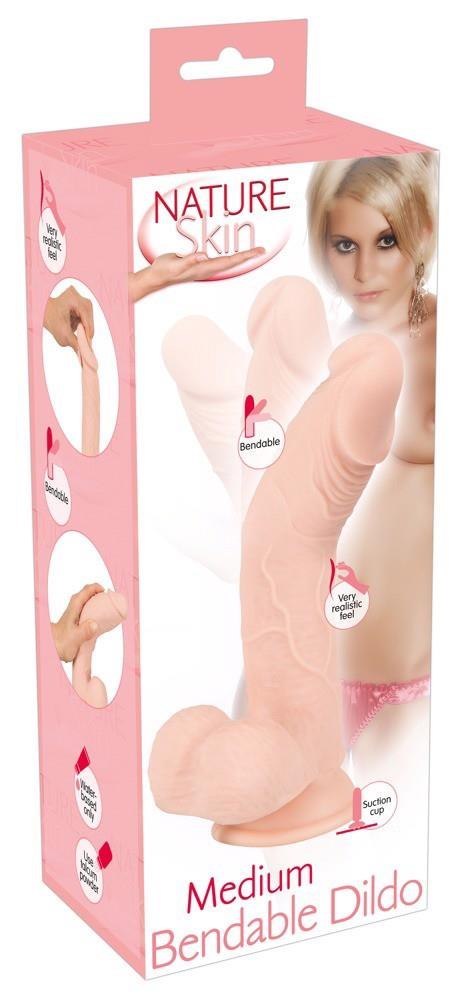 Realistyczne dildo Nature Skin miękkie 24 cm