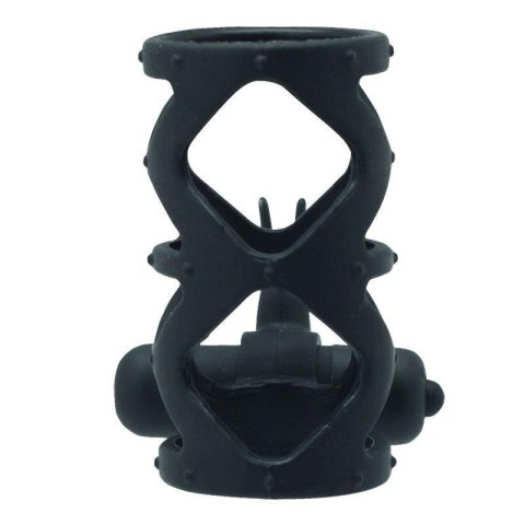 Silikonowy pierścień wibrujący z króliczkiem Toyz4lovers czarny 7,5 cm