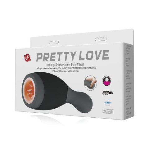 Wibrujący masturbator Pretty Love Deep Pleasure silikonowy 23 cm USB