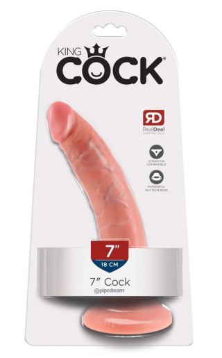 Dildo King Cock z przyssawką 7 cali cieliste 20,5 cm