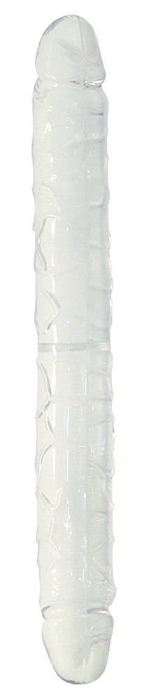 Dildo podwójne Crystal Clear 34 cm PVC