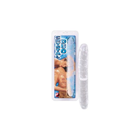 Dildo podwójne Crystal Clear 34 cm PVC