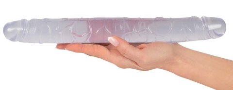 Dildo podwójne Crystal Clear 34 cm PVC