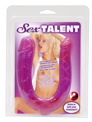 Dildo podwójne Sex Talent You2Toys fioletowe 29 cm