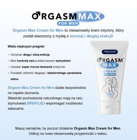 Krem Orgasm Max na erekcję dla mężczyzn 50 ml