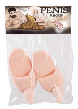 Pantofle damskie pluszowe z penisem kolor skóry rozmiar 40