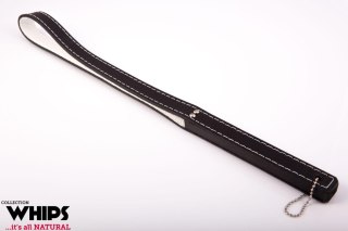 Pejcz pas do chłosty Whips Collection skórzany biały 37 cm