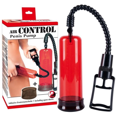 Pompka do penisa You2Toys Air Control czerwona 22 cm