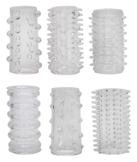 Zestaw 6 pierścieni erekcyjnych Red Roses You2Toys przezroczyste 4,5 cm