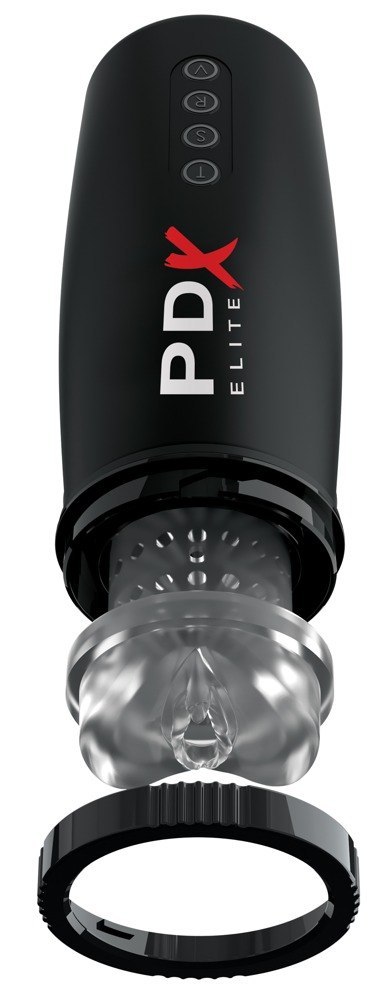 Masturbator PDX Elite Motobator 2 wibrujący z ssaniem USB 23 cm