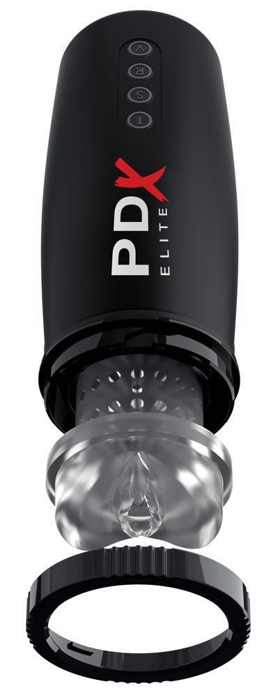 Masturbator PDX Elite Motobator 2 wibrujący z ssaniem USB 23 cm