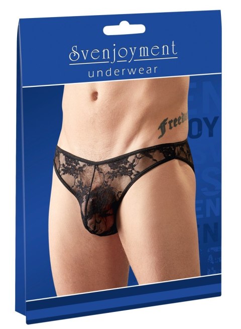 Męskie slipy koronkowe Svenjoyment czarne