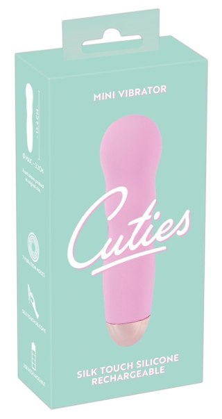 Mini wibrator Cuties różowy silikonowy USB 12 cm
