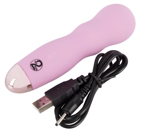Mini wibrator Cuties różowy silikonowy USB 12 cm