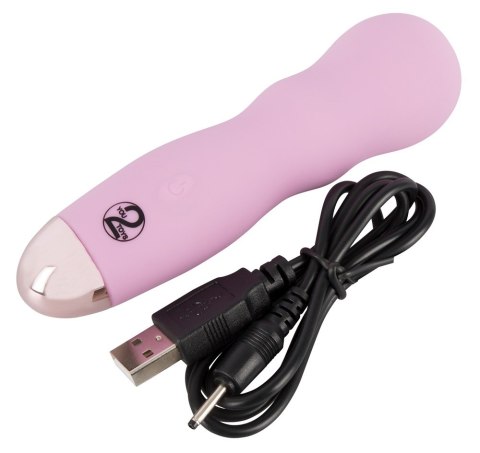 Mini wibrator Cuties różowy silikonowy USB 12 cm