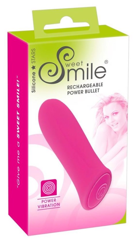 Mini wibrator Sweet Smile Power Bullet silikonowy USB 8,5 cm