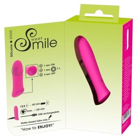 Mini wibrator Sweet Smile Power Bullet silikonowy USB 8,5 cm