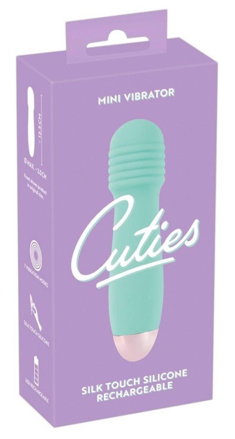 Mini wibrator silikonowy Cuties zielony USB 12,5 cm