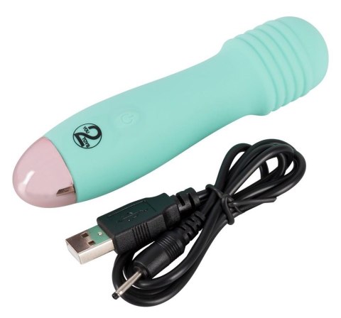 Mini wibrator silikonowy Cuties zielony USB 12,5 cm