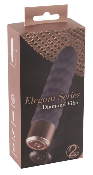 Wibrator Diamond Vibe z falami silikonowy USB 15 cm