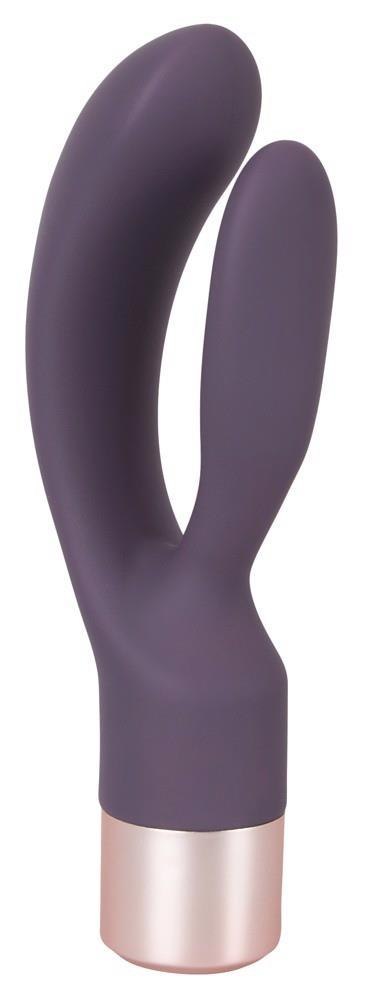 Wibrator króliczek Elegant Series podwójny silikonowy USB 15,2 cm