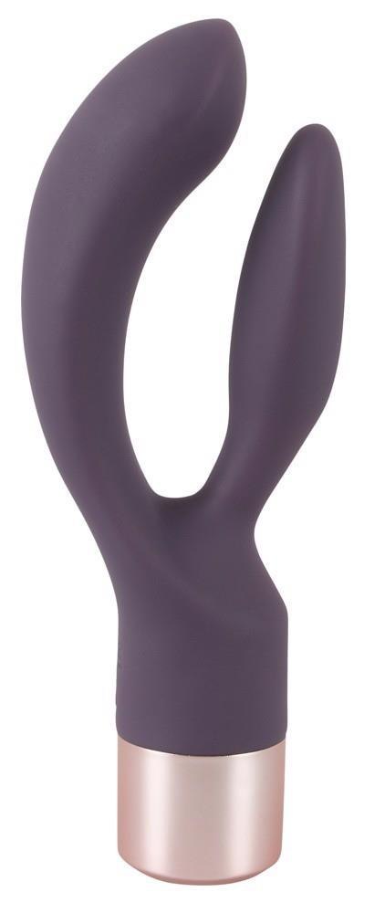 Wibrator króliczek Elegant Series podwójny silikonowy USB 15,2 cm