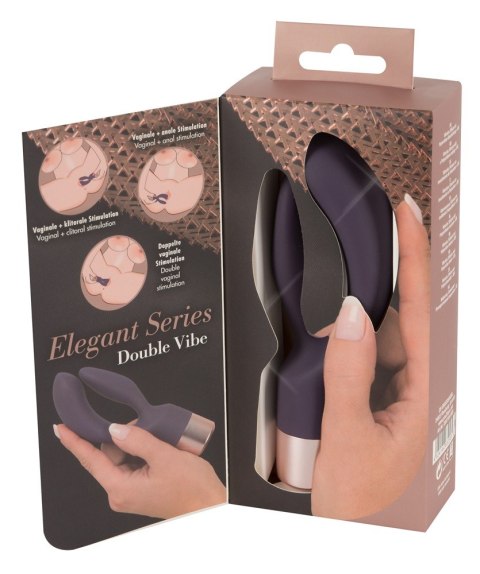 Wibrator króliczek Elegant Series podwójny silikonowy USB 15,2 cm
