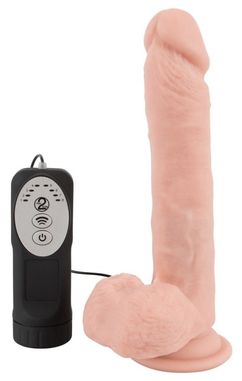Wibrator realistyczny Medical Silicone z pchaniem 21 cm