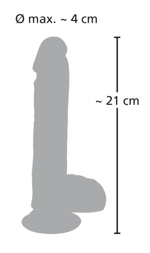 Wibrator realistyczny Medical Silicone z pchaniem 21 cm