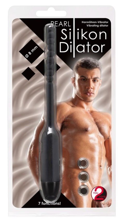 Wibrujący dilator Pearl You2Toys czarny silikonowy 19 cm