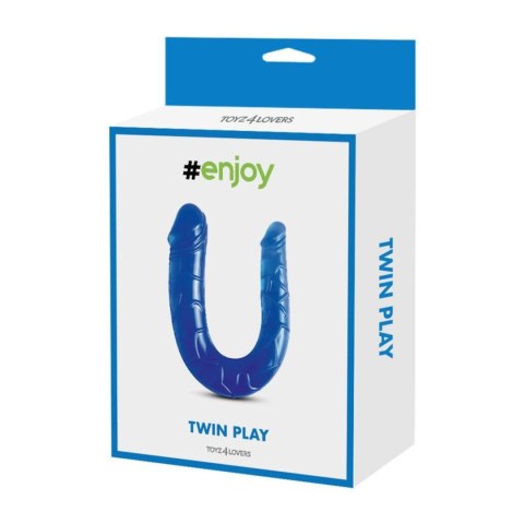 Dildo podwójne Toyz4Lovers Lily niebieskie 15 cm