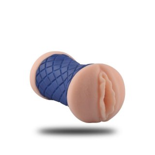 Masturbator podwójny silikonowy Toyz4lovers niebieski 15 cm