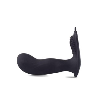 Wibrujący masażer prostaty Toyz4Lovers silikonowy czarny 12 cm z pilotem