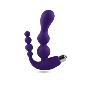 Wibrujący masażer prostaty silikonowy fioletowy 15,5 cm
