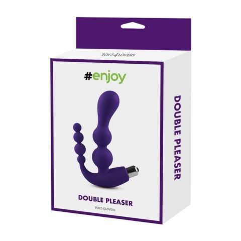 Wibrujący masażer prostaty silikonowy fioletowy 15,5 cm