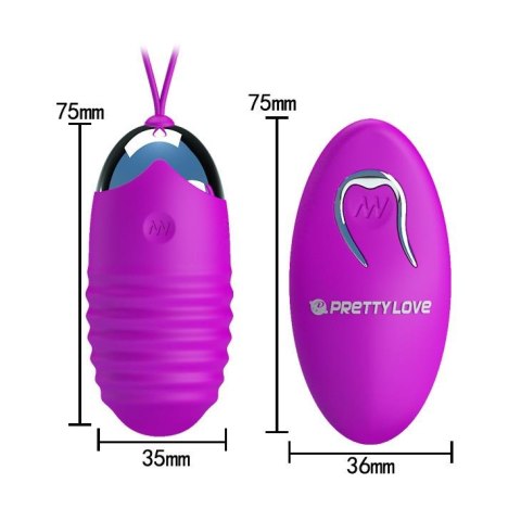 Bezprzewodowe wibrujące jajko Pretty Love Jessica USB 12 funkcji