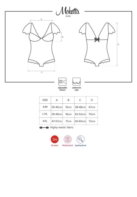 Body Moketta Obsessive fioletowe L/XL