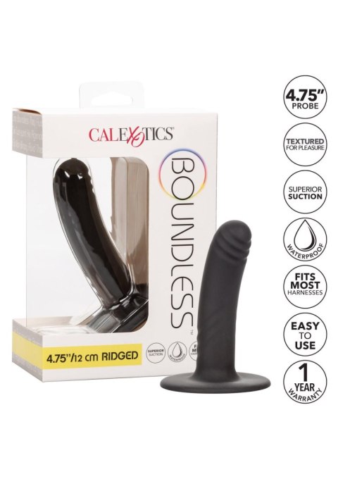 Dildo analne Calexotics Boundless żebrowane czarne 12 cm