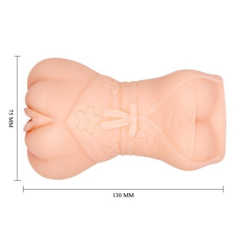 Masturbator waginalny Crazy Bull realistyczny cyberskóra cielisty 13 cm