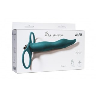 Strap on Pure Passion Flirtini zielony z wibracją