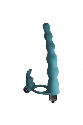 Strap on Pure Passion Jungle Bunny zielony z wibracją